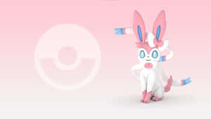 A White And Pink Bunny With A Pink Background Wallpaper