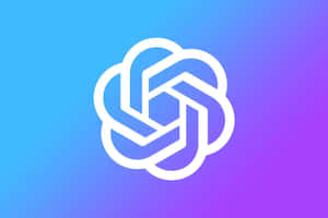 A White And Purple Logo With A Knot In The Middle Wallpaper