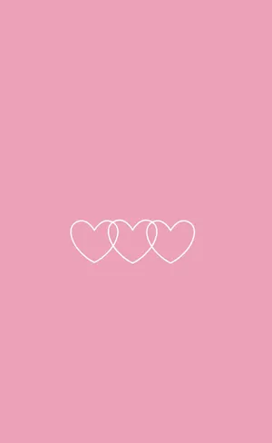 A White Heart Logo On A Pink Background Wallpaper