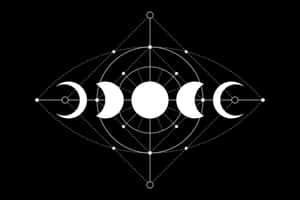 A White Image Of A Moon Phase Symbol Wallpaper