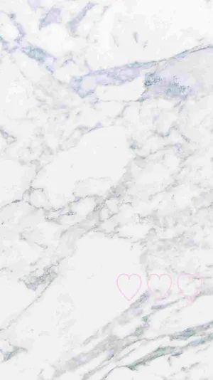 A White Marble Background With Pink Hearts On It Wallpaper