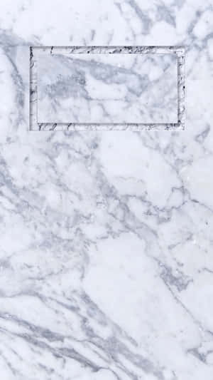 A White Marble Bathroom With A Square Frame Wallpaper