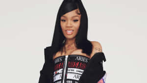 A Woman In A Black Top And Hoodie Wallpaper