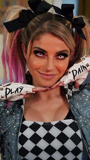 A Woman With Pink Hair And Pink Shoes Wallpaper