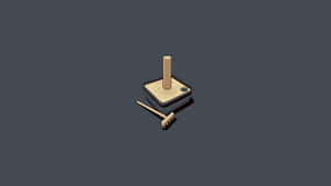 A Wooden Hammer And A Wooden Stick Wallpaper