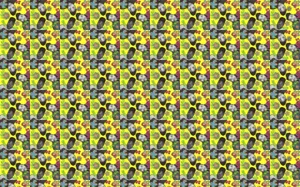 A Yellow And Black Pattern With A Yellow And Black Background Wallpaper