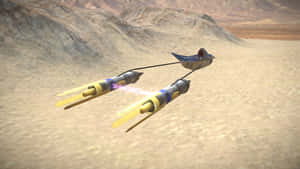 A Young Anakin Skywalker Participates In A Thrilling Podrace. Wallpaper