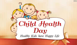 A Young Doctor Examining A Cheerful Boy With A Stethoscope During The National Child Health Day. Wallpaper