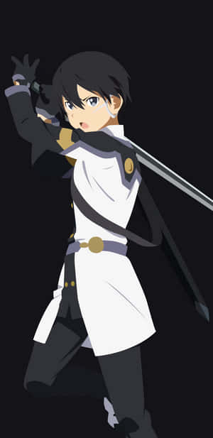 A Young Man Holding A Sword Wallpaper