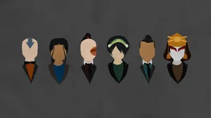 Aang And The Gaang Together Wallpaper