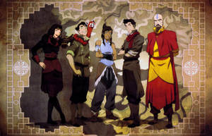 Aang, The Avatar And Protector Of The Four Nations And Korra, The Powerful Successor To Aang Wallpaper