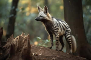 Aardwolfin Natural Habitat Wallpaper