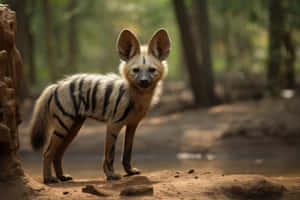 Aardwolfin Natural Habitat Wallpaper