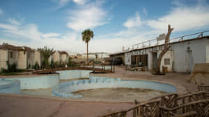 Abandoned Desert Pool Wallpaper