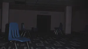 Abandoned_ Hallway_with_ Chairs Wallpaper