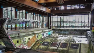 Abandoned Indoor Pool Wallpaper