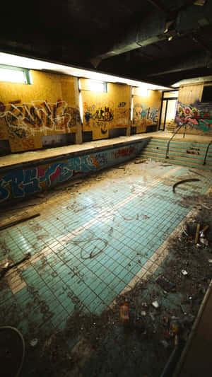 Abandoned Indoor Pool Wallpaper
