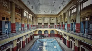 Abandoned Indoor Pool Wallpaper