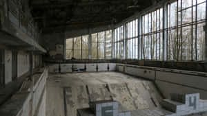 Abandoned Indoor Swimming Pool Wallpaper