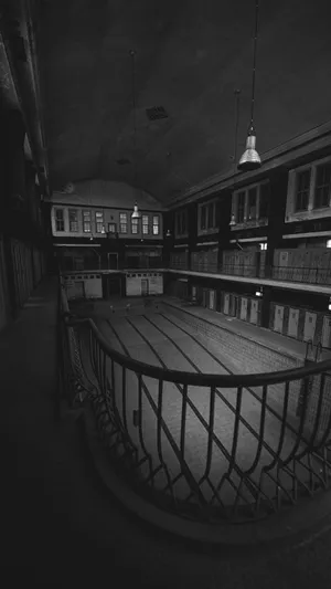 Abandoned Indoor Swimming Pool Wallpaper