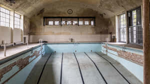 Abandoned Indoor Swimming Pool Wallpaper