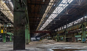 Abandoned Industrial Hall Schifflange Wallpaper