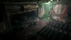 Abandoned Theater In A Post-apocalyptic Setting Wallpaper