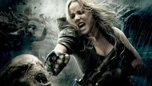 Abbie Cornish In An Energetic Pose Wallpaper