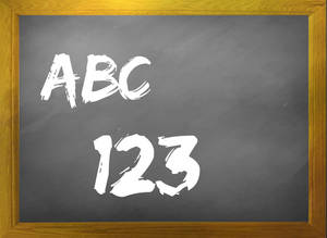 Abc Letters On Blackboard Wallpaper