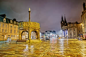 Aberdeen Castlegate Night View Wallpaper