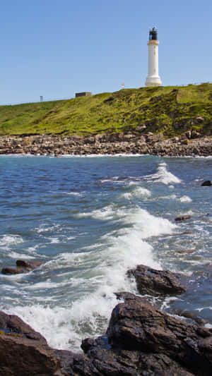 Aberdeen Coastal Lighthouse Scene Wallpaper