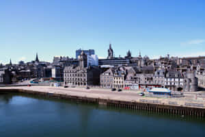 Aberdeen Harbour Skyline Scotland Wallpaper