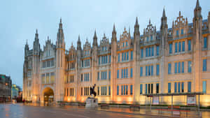 Aberdeen United Kingdom Marischal College Twilight Wallpaper