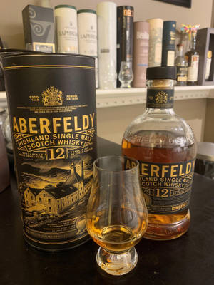 Aberfeldy Bottle And Glass Wallpaper