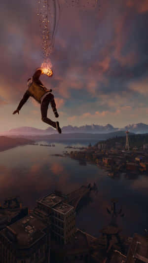 Able Flying Character Wallpaper