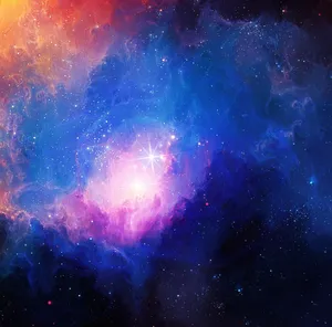 Abstact Art Painting Inspired By Outer Space Wallpaper