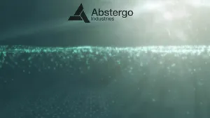 Abstergo Industries Logo On A Futuristic Background Wallpaper