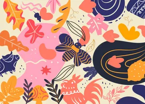 Abstract Animal Pattern Illustration Wallpaper