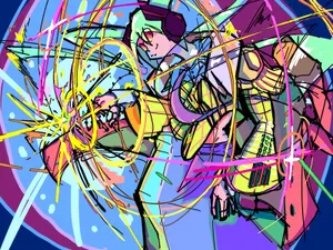 Abstract Anime Explosion Art Wallpaper