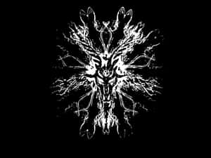 Abstract Baphomet Inkblot Wallpaper