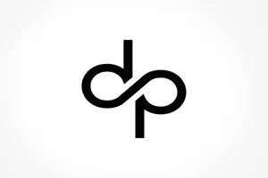 Abstract Black And White Logo Design Wallpaper