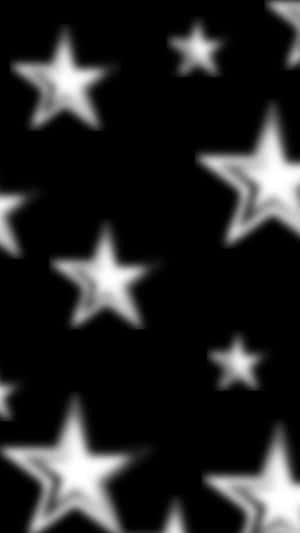 Abstract_ Black_and_ White_ Star_ Pattern Wallpaper