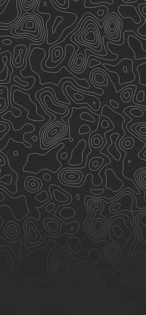 Abstract Black Topographic Design Wallpaper