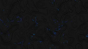 Abstract Black Topographic Mapwith Blue Accents Wallpaper