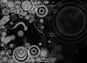 Abstract Blackand White Graphic Design Wallpaper