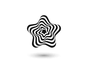 Abstract Blackand White Star Illusion Wallpaper
