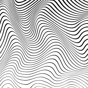 Abstract Blackand White Wave Pattern Wallpaper