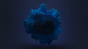 Abstract Blue Blob Windows Logo Wallpaper