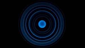 Abstract Blue Circleson Black Background Wallpaper