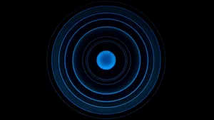 Abstract Blue Circleson Black Background Wallpaper